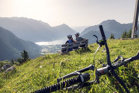 Achensee Tourismus_Mountainbiken am Feilkopf Mountain biking at the Feilkopf